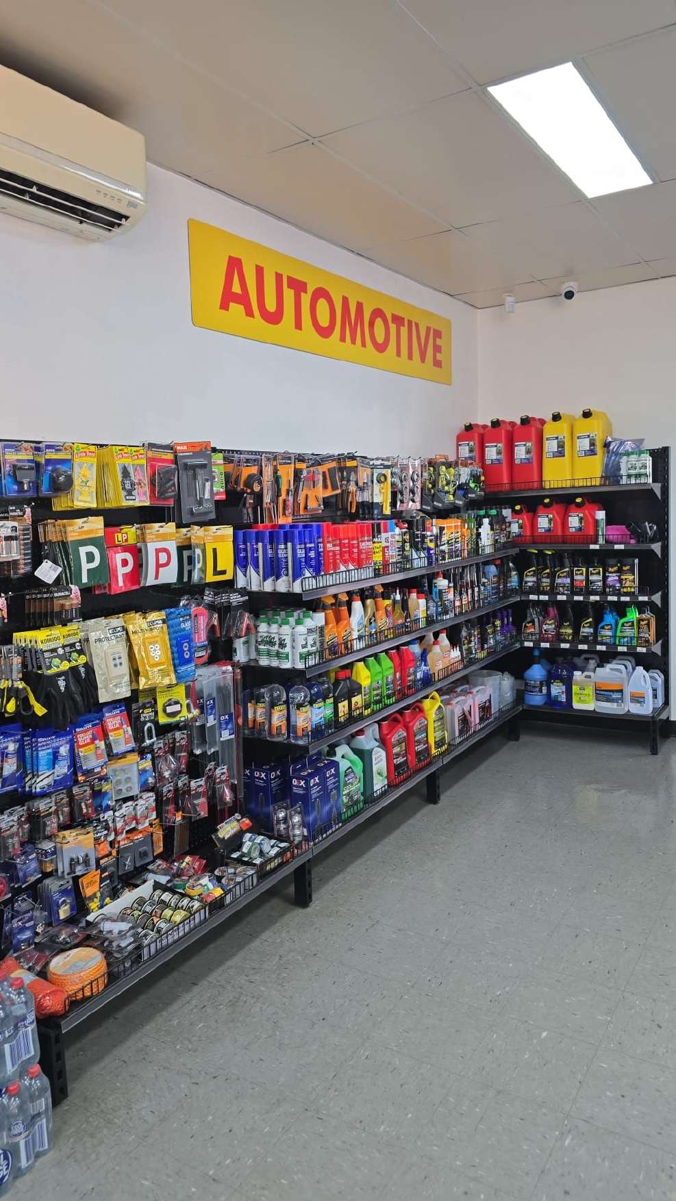 Automotive products section of the store