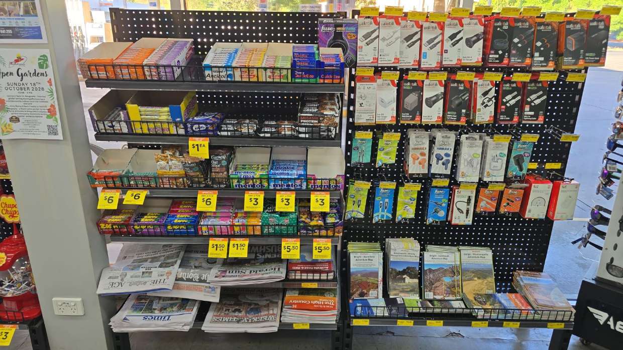 Snack display next to the checkout